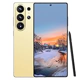 Maustron I26 Ultra – SIM-freies Smartphone 6,8" HD+ | 8 GB RAM, 256 GB Speicher | 108-MP-Kamera, Dual-SIM | Android 15, 4G LTE, Face ID, GPS | Preisgünstiges Smartphone mit Langer Akkulaufzeit (Gold)
