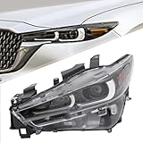 Headlight Assembly for 2022 2023 2024 Mazda CX-5 Front LED Headlamp Replacement W/Bulb Clear Lens KPF151040, KPF1-51-040 KPF151030, KPF1-51-030 (Left Driver Side)