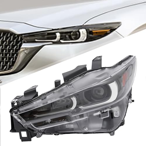 WOHAIPA Headlight Assembly for 2022-2024 Mazda CX-5 2.5 S Models, Front LED Headlamp Replacement W/Bulb Clear Lens KPF151040, KPF1-51-040 KPF151030, KPF1-51-030 (Left Driver Side)