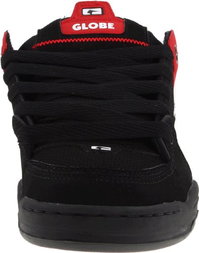 Image of Globe Mens Fusion Skate Shoes, Black /Moto Red, 7.5 D (M) US