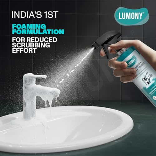 Image of LUMONY | Combo | Tap Cleaner-Limescale Remover | Kitchen Cleaner Reduced Scrubbing | Suitable for Suitable for Chimneys, Counter Tops, Stoves Cleaner & Taps, Shower, Faucets, Descaler, Tiles, Mirrors