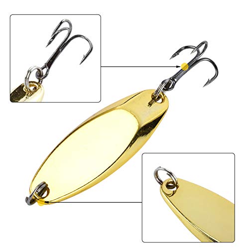 image for Sparkfire 10Pcs Fishing Lures, Fishing Spoon, Trout Lures, Bass Lures,