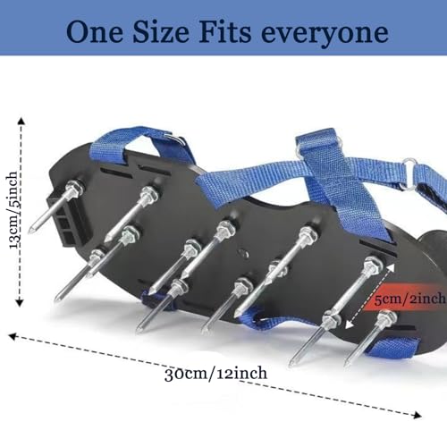 RZJZGZ Lawn Aerator Shoes with Heavy Duty Buckle Grass Spike Soil Aeration Shoes for Lawn Aeration, Pre-Assembled Lawn Scarifier and Aerator for Lawns Yard Garden Grass - One Size Fits All (Blue) 2 RZJZGZ Lawn Aerator Shoes with Heavy Duty Buckle Grass Spike Soil Aeration Shoes for Lawn Aeration, Pre-Assembled Lawn Scarifier and Aerator for Lawns Yard Garden Grass - One Size Fits All (Blue) - Image 2