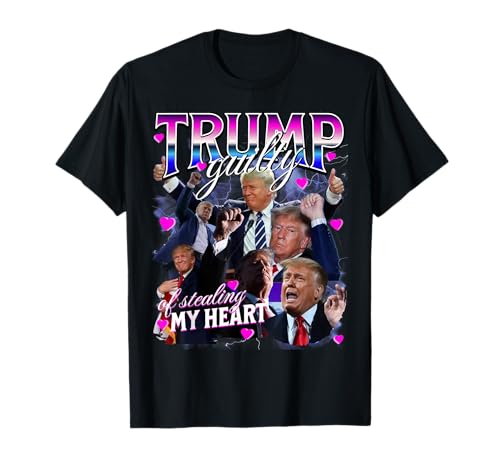 Schuldig Mein Herz gestohlen zu haben Pink Trump Trump Girl Valentines T-Shirt
