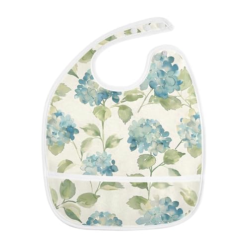 Bolaz Blue Hydrangea Baby Bibs Set of 2