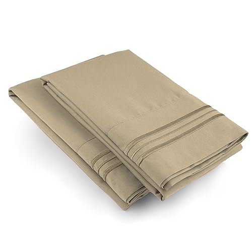 King Size Pillow Cases Set Of 2 – Soft, Premium Quality Pillowcase Covers – Machine Washable Protectors – 20X40, 20X36 & 20X48 Pillows For Sleeping 2 Pc - King Size Pillow Cover Bedding #TOP1
