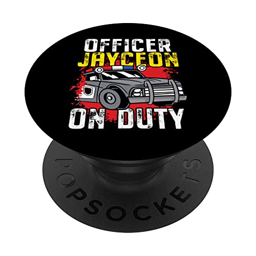 Police Officer Jayceon On Duty - Personalized Police Car PopSockets Swappable PopGrip