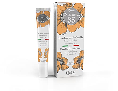 Dulàc Crema Caléndula 35% Concentrada, con Caléndula Ecológica, Pantenol y Vitamina F, ideal como Crema Cara Bebe y Pomada Bebe, para Hidratar y Reparar las Pieles Sensibles y con Problemas