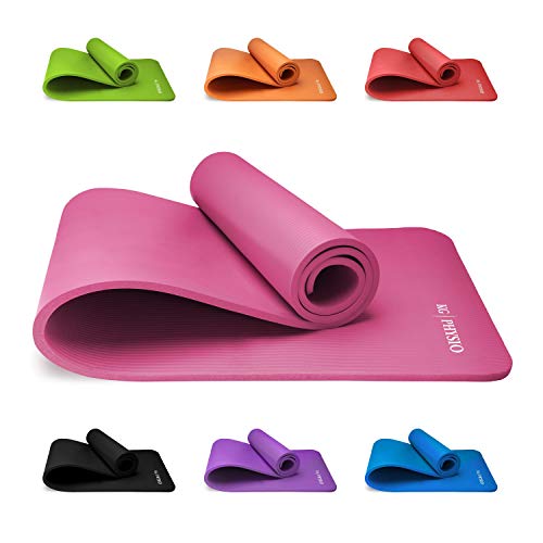 KG Physio Yoga Mat - Esterilla Yoga Antideslizante Extra Gruesa 183 cm x 60 cm x 1cm con Correa de Hombro - Fabricada con NBR para garantizar que sea Esterilla Antideslizante.