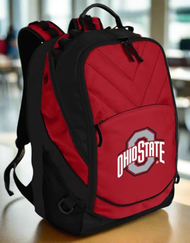 Image of Broad Bay Ohio State Backpack | Official OSU Buckeyes Logo, Padded Laptop Computer Section, Premium 600 Denier Nylon Fabric,