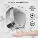 JETWELL 2Pack UL Approved Power Commercial Hand Dryer, HEPA Filter High Speed Automatic Warm Wind Stainless Steel Cover AC110V-130V