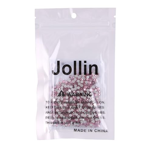 Image of Jollin Glue Fix Crystal Flatback Rhinestones Glass Diamantes Gems for Crafting Nail Art Crafts Decorations Clothes Shoes 3.2mm (ss12 1440pcs, Pink)