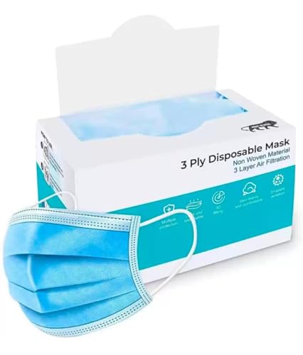 Image of KASHSURG Surgical Mask With Melt Blown Fabric Layer (Blue, Free Size, 3ply)