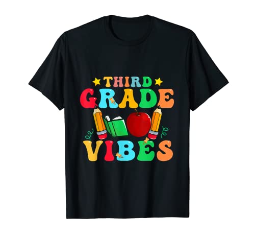 Third Grade Vibes - 3rd Grade Team Retro 1st Day of School T-Shirt