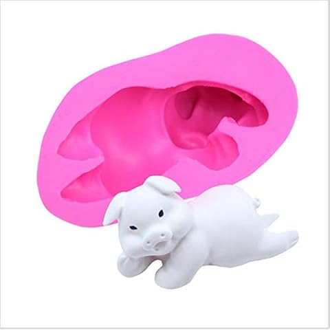 EPRHAY Lovely 3D Pig Piggy Silicone Fondant Mold,Craft Molds DIY Handmade Mould for Soap Candy Chocolate Clay Gumpaste Sugar Cake Decorating Baking Tools Cover