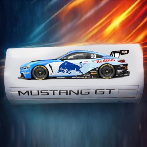 Image of Art Smart Mustang GT Racing Car AC Sticker, High Quality Vinyl, HD Matte /Gloss Finish, 24 Inches, for Indoor, Wall, Door, Glass Decoration (Light Blue)