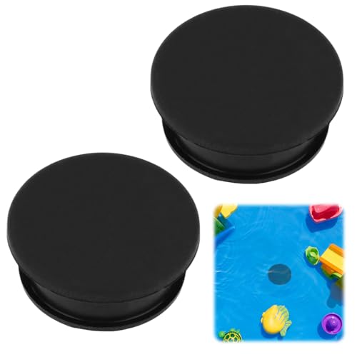 Sinbana 2pcs Water Table Plug Replacement for Step 2 Silicone Stoppers Tapered Water Table Drain Plug Accessories for Tubes Plant Pots Test Flasks (Black)