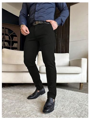 Floerns Men's Stretch Business Flat Front Dress Pant Classic Fit Formal Pants3