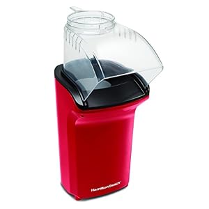 Hamilton Beach Electric Hot Air Popcorn Popper, Healthy Snack, Makes up to 18 Cups, Red (73400) Hamilton Beach Electric Hot Air Popcorn Popper Healthy Snack Makes up to 18 Cups Red 73400