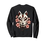 Japanese Fox Mask Geometric Low Poly Design