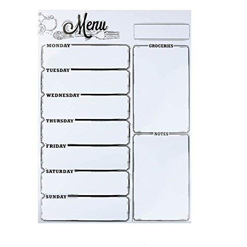 Chalkboard Menu,Loftstyle Chalkboard Menu Board,Weekly Menu Board,Meal Planner Board,Magnetic Weekly Meal Planner Board,Shopping List Board Magnetic Refrigerator Chalkboard
