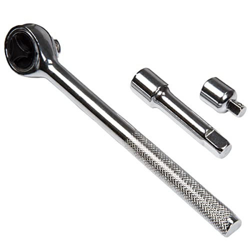 52-Piece Drive Socket Set - 1/4, 3/8 And 1/2 Sockets - Sae And Metric Tools For Mechanics, Craftsmen, And Homeowners - Tool Kit By Stalwart #TOP3