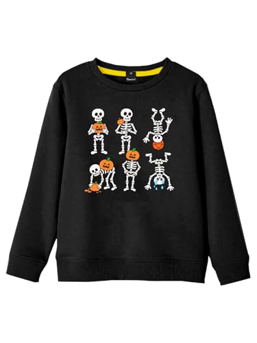 Image of Remimi Kids Halloween Sweatshirt Long Sleeve Thanksgiving Tops 3-14 Years