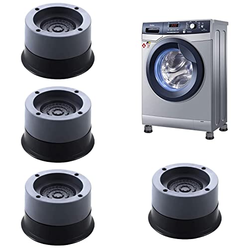DMG 4Pcs Anti Vibration Pads Washing Machine Base Feet Anti-Slip Boosting Shock Absorption and Noise Reduction Pads with Suction Cups for Washer and Dryer Stand Protecting Base