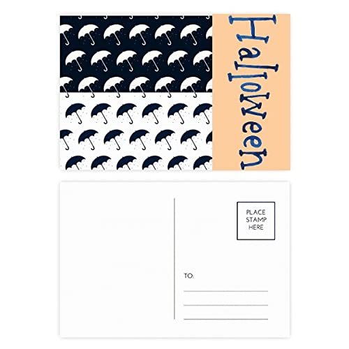 Cartes postales Halloween premium parapluie impression monochrome