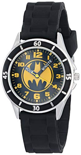 Accutime Boys' Analog-Quartz Watch with Rubber Strap, Black and Yellow, 15 (Model: BAT9152)