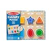 Melissa & Doug Shapes Wooden Chunky Puzzle (8 pcs) Color Matching Shape Sorter Toys for Toddlers Ages 2+ FSC Certified
