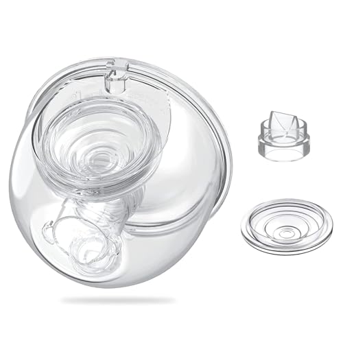 Image of Wearable Breast Pump Milk Collector Cup Accessories,Compatible with 27mm TSRETE/kmaier/eulumap/Momcozy S9/S12 Wearable Breast Pump,Upgrade Duckbill Valve,Extra 1pcs Duckbill Valve&Silicone Diaphragm