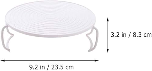 Miniatura 2 de STOBAZA Apilador de platos de 2 niveles, apilador multifuncional de placas de microondas, bandeja de horno de plástico para hornear, bandeja para