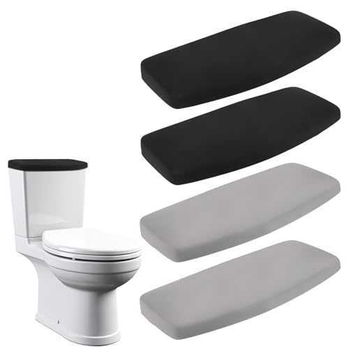El Mejor Listado de Tapas de inodoro y cubiertas de cisterna - 5 favoritos. 48 4 piezas de tapa de tanque de inodoro, tapa de tanque de inodoro, cubierta superior de inodoro, cómodas fundas de repuesto con parte inferior elástica, fundas de inodoro suaves...