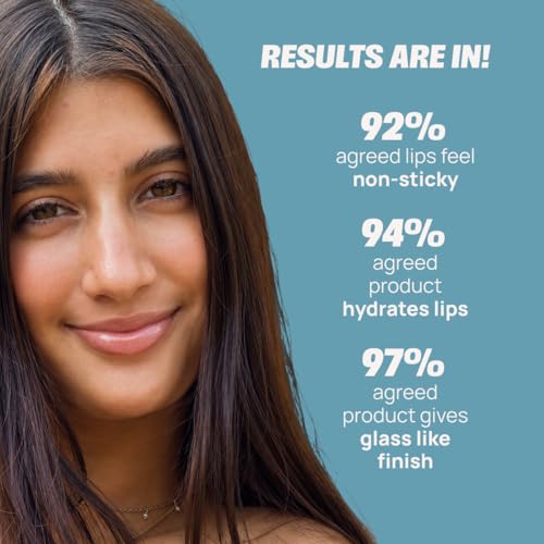 Image of Sammmm Poutie Glass Shine Lip Gloss for Women l Hydrating & High Shine l Lightweight & Non-Sticky l Soft Smooth Lips l Rosehip & Kukui Nut Oils l Glass Dip l Sulphate Free Lip Plumper Gloss l Pigmented Lips 6.5 ml