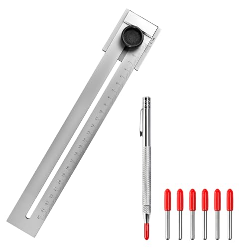 Vunanvu Righello per la Lavorazione del Legno 0-250 mm Righello a Linea Scorrevole in Acciaio al Carbonio Calibro di Marcatura di Precisione Righello per Marcatura del Legno per Lavorazione del Legno