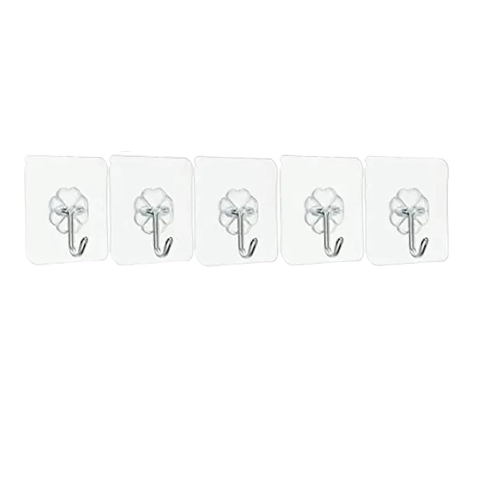 Pexlor 5Pcs Compatible For 5/10/20/40Pcs Transparent Seamless Hook, Strong Adhesive For Bathroom, Living Room, Wall Hanging Door(5Pcs)