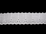 Altotux 1.5' White Cotton Embroidery Eyelet Lace Trim Wholesale Lot By 15 Yards