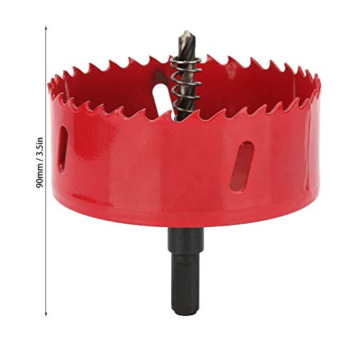 Hole Saw Metal Cutter BI-Metal Hole Saw Tooth Drilling Cutter for Wood Cornhole Boards Plastic Drywall 90mm/3.5in - Image 2