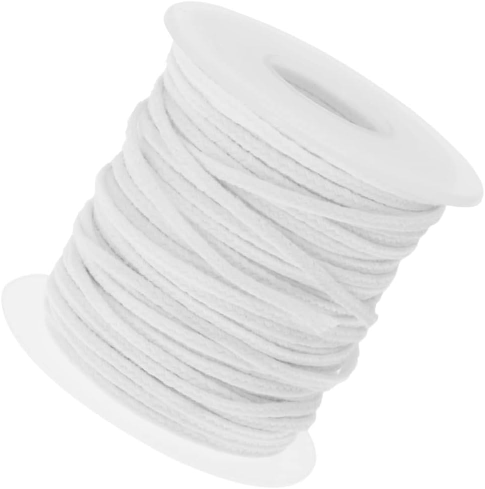 3rolls Cotton Candle Wicks Spool Pre-Waxed Wicks for Candle Making Strands for Pillars and Easy to White