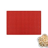 CTForest 468 Hoyos Estera de Silicona para Hornear, Molde para Hornear Galletas de Perro, Alfombrilla para Hornear de Silicona Mini Dome, Sadecuado para Hornear Bocadillos para Perros y Gatos (Rojo)