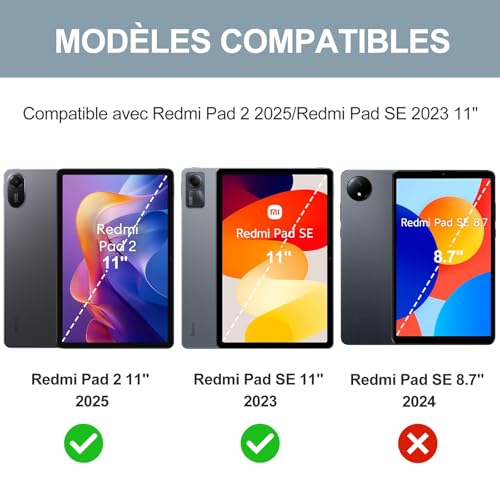 Clavier Bluetooth Redmi Pad 2 11" Magnétique et Détachable - 2