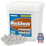 Airmax MuckAway, Natural Pond Muck Remover, Cleans & Clears Away Muck & Sludge, Easy to Use Bacteria & Enzyme Tablets, Safe for the Environment, Treats 1,500 Sq Ft, 6 Month Supply, 16 Scoops, 8 lbs