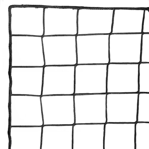 Wiseek Soccer Backstop Net, 10x10ft High Impact Soccer Barrier Net, Nylon Sport Netting Barrier Soccer Netting, Soccer Rebounder Behind Goal(Installation Rope Included), Black by Wiseek - Used condition - US$28.87