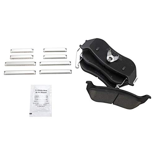 Image of TRQ Rear Brake Pad and Rotor Set Ceramic Rotors Calipers Compatible with 2006-2010 Ford Explorer Mercury Mountaineer 2007-2010 Explorer Sport Trac