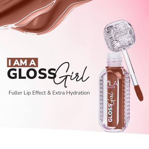 Image of Mila Beaute Gloss Girl Lip Gloss | Enriched With Mango Seed Butter & Hyaluronic Acid | Light Weight & Non-Sticky Formula | Gives Fuller-Lip Effect & Extra Hydration | High Shine Finish-(Not Today, 2.8 ml)