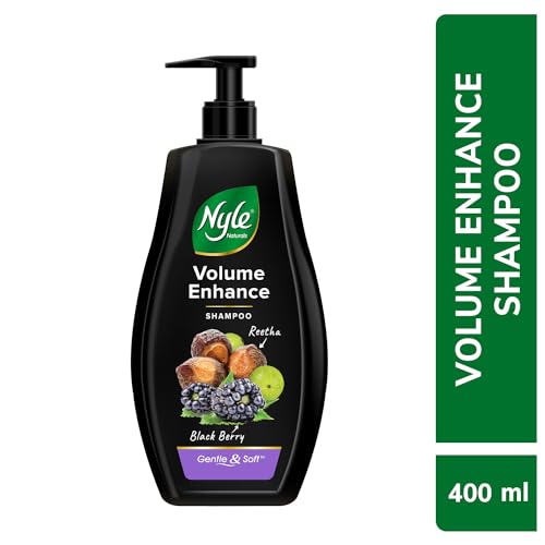 Image of Nyle Naturals Volume Enhance Shampoo |For Voluminous Hair |With Reetha, Blackberry & Amla |Gentle & Soft Shampoo For Men & Women, 400ml