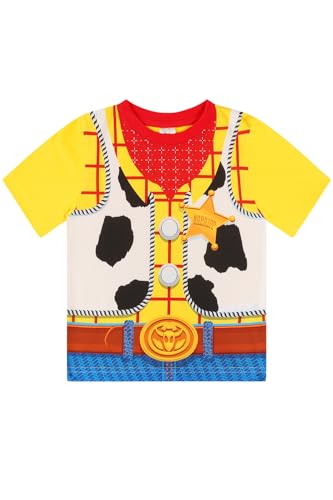 Disney Lot de 3 t-shirts Toy Story Woody Buzz l'Éclair pour enfants, Multicolore, 3-4 ans – vue 4