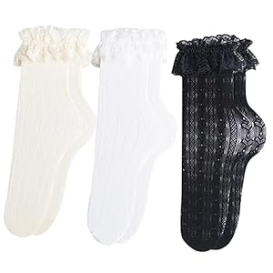 VALICLUD 3 Paar Sok Thanksgiving Kerst Running Pure Kousen Voor Vrouwen Kanten Kousen Gezellige Kousen Mesh Kous Zijde Vrouwen Middenbuis