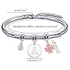 Bracelet pour Femme Fille A B C D E F G H I J K L M N O P Q R S T U V W X Y Z Bracelet Lettre Initiale Pendentif Cadeau pour Amie Fille Sœur Collegue Maman Couple Anniversaire Saint Valentin (1A) #1